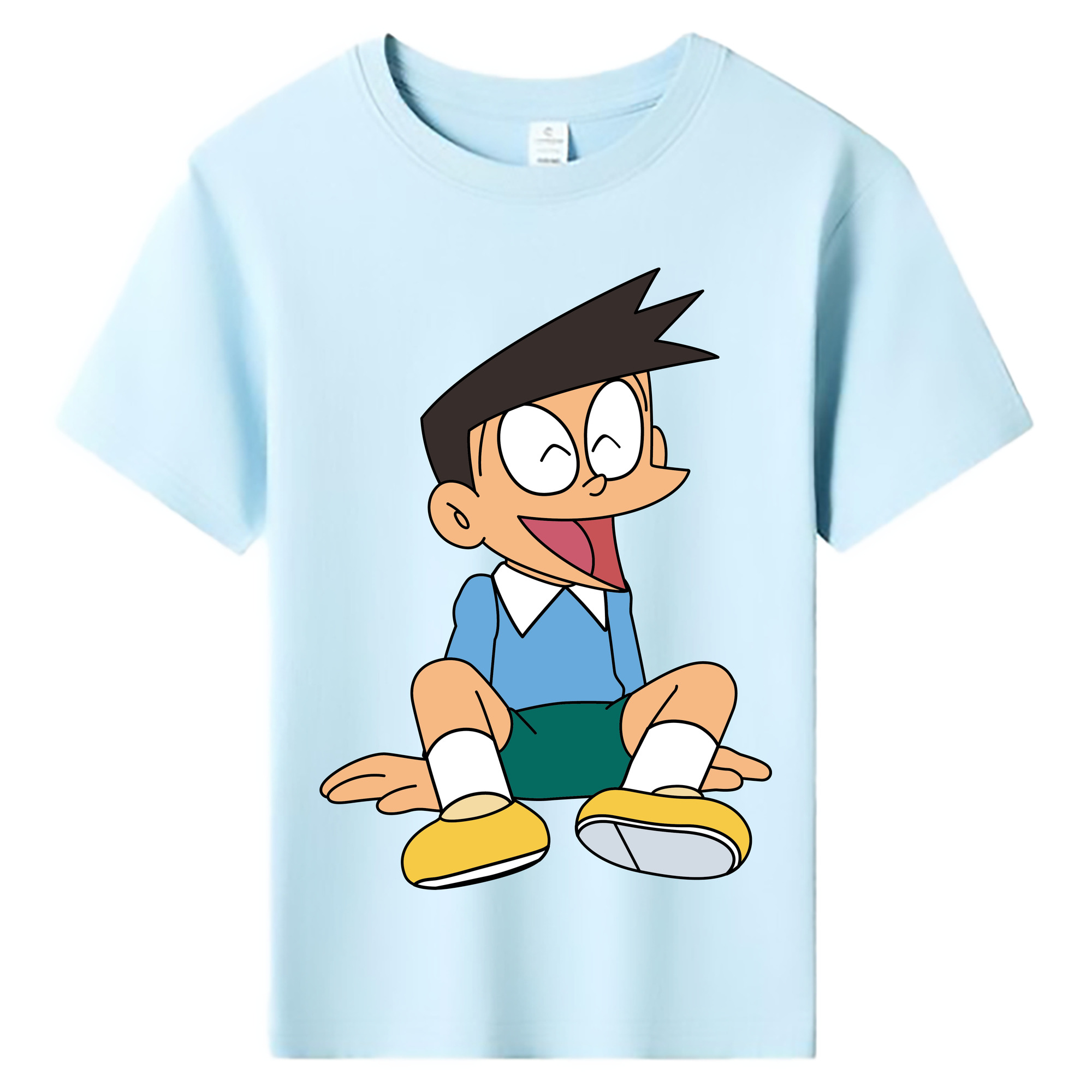 （画像用） ドラえもん 骨川 スネ夫 Doraemon Honekawa Suneo 綿100％キッズTシャツ（フロントプリント）